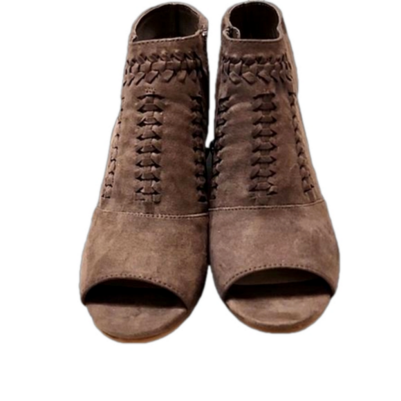 Sonoma vitalize by ortholite brown peep toe sandals size 7 zip up side aussie - Picture 1 of 10